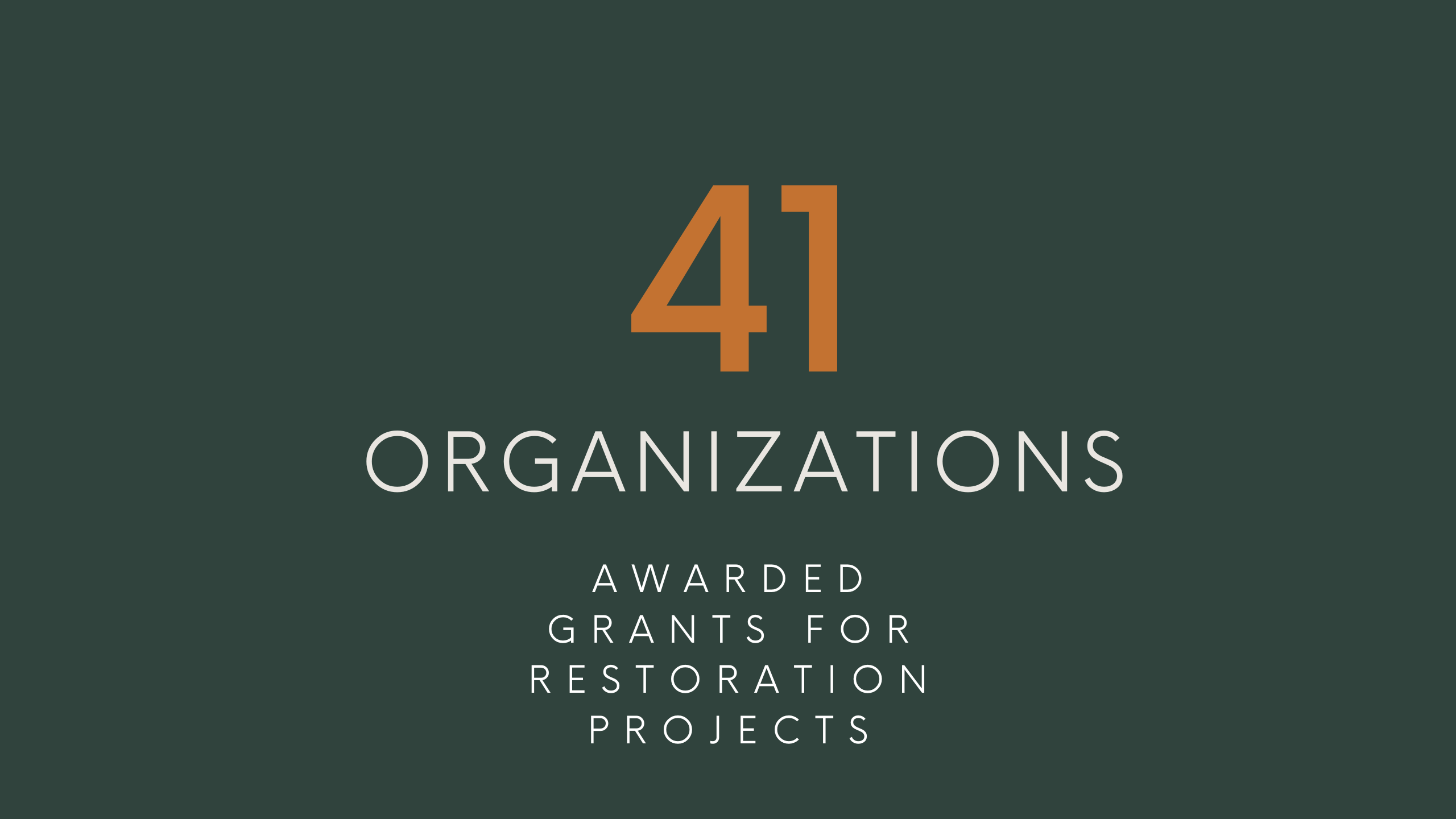 41 organizations awarded grants for restoration projects